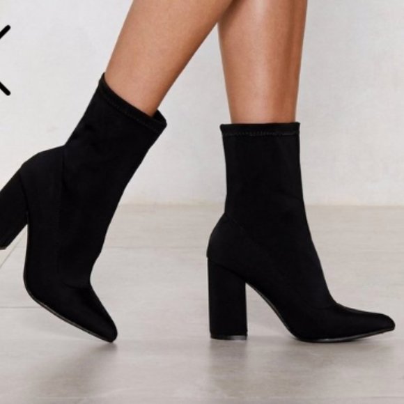Nasty Gal Sock It to Me Heeled Boot